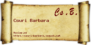 Csuri Barbara névjegykártya