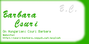 barbara csuri business card